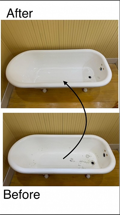 Historical, 100 years-old Clowfoot Tub Restoration in San Antonio