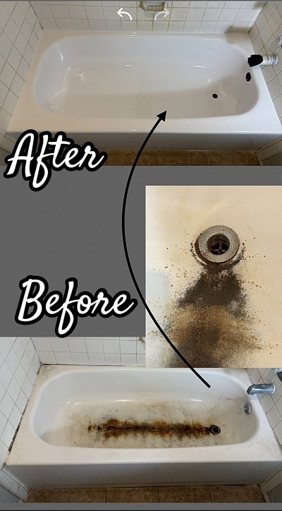 Old and Worn Tub Restoration in San Antonio