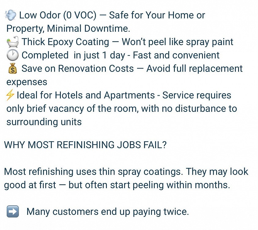 Most refinishing jobs fail