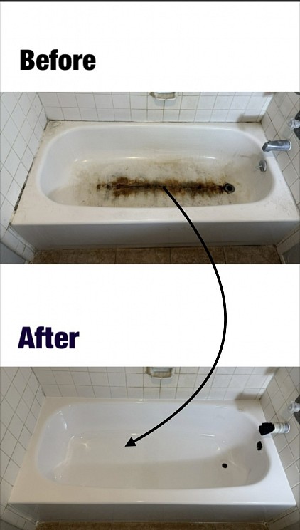 Old and Worn Tub Restoration in San Antonio
