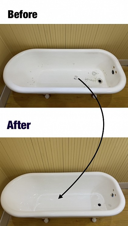Historical, 100 years-old Clowfoot Tub Restoration in San Antonio